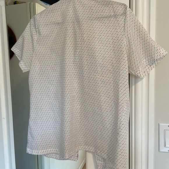 Vintage polka dot tie neck blouse - Picture 3 of 3